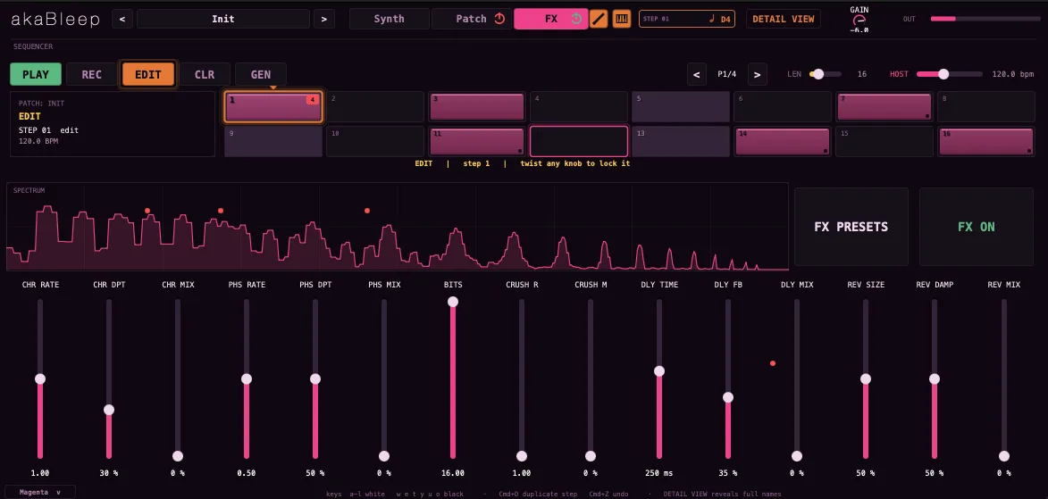 FX — master chain + spectrum