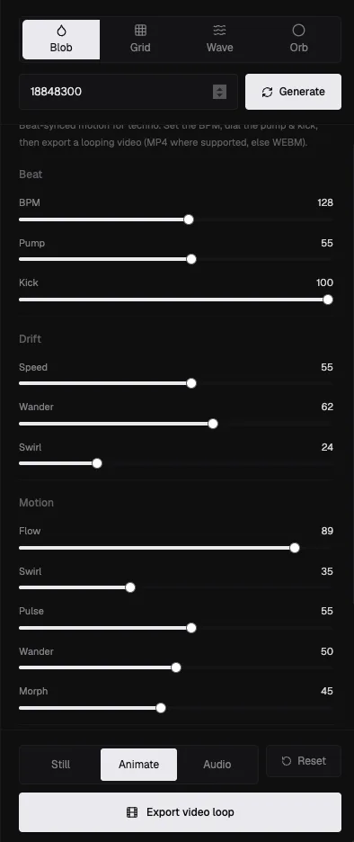 Animate — move the cover to a beat